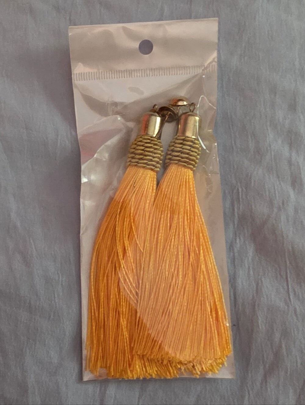 Orange Tassel Earrings